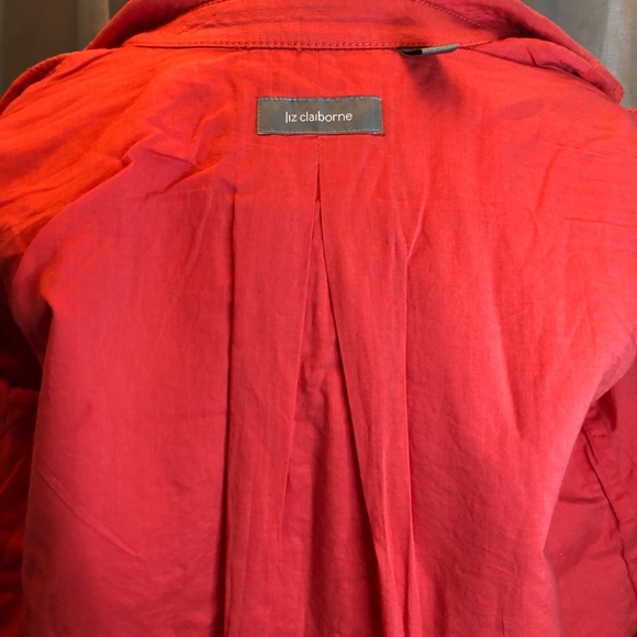 Liz Claiborne jacket. Thin quilt swingy hip length size large petite - Picture 8 of 16